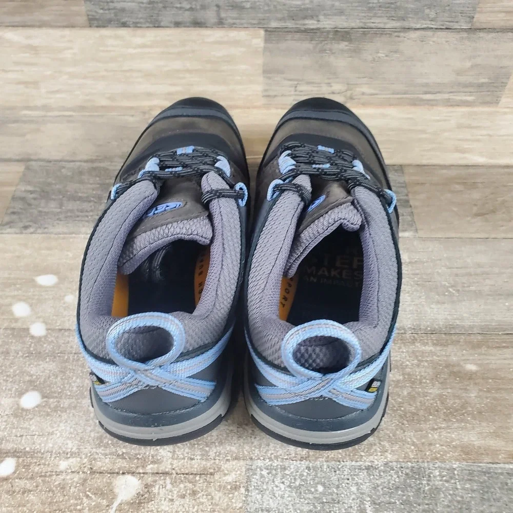 Keen Ridge Flex Womens Hiking Shoes Sz 9 Steel Gray Hydrangea Waterproof Sneaker